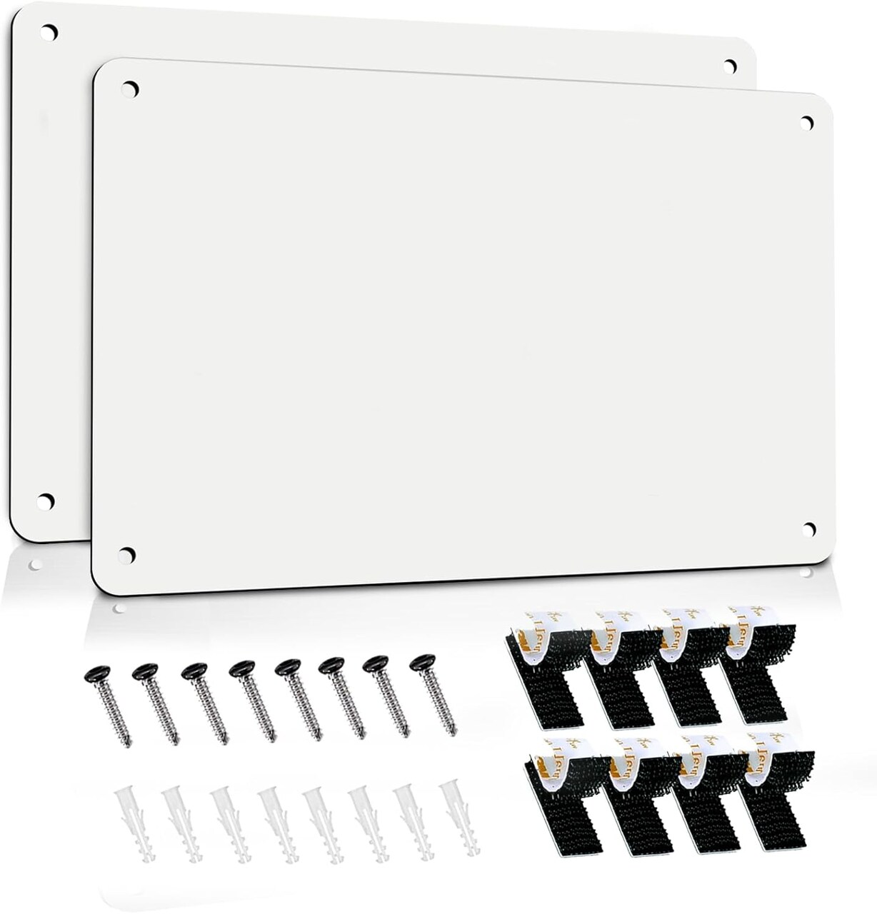 2Pack Magnetic Board 17.5" x 11.4" Magnet Bulletin Board is Suitable for displaying Notes (White)